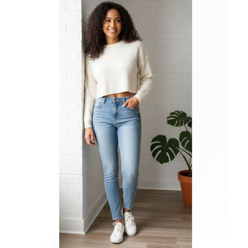 I&M Black Label Skinny Jeans NWT High Rise Comfort Size 1 Waist 25